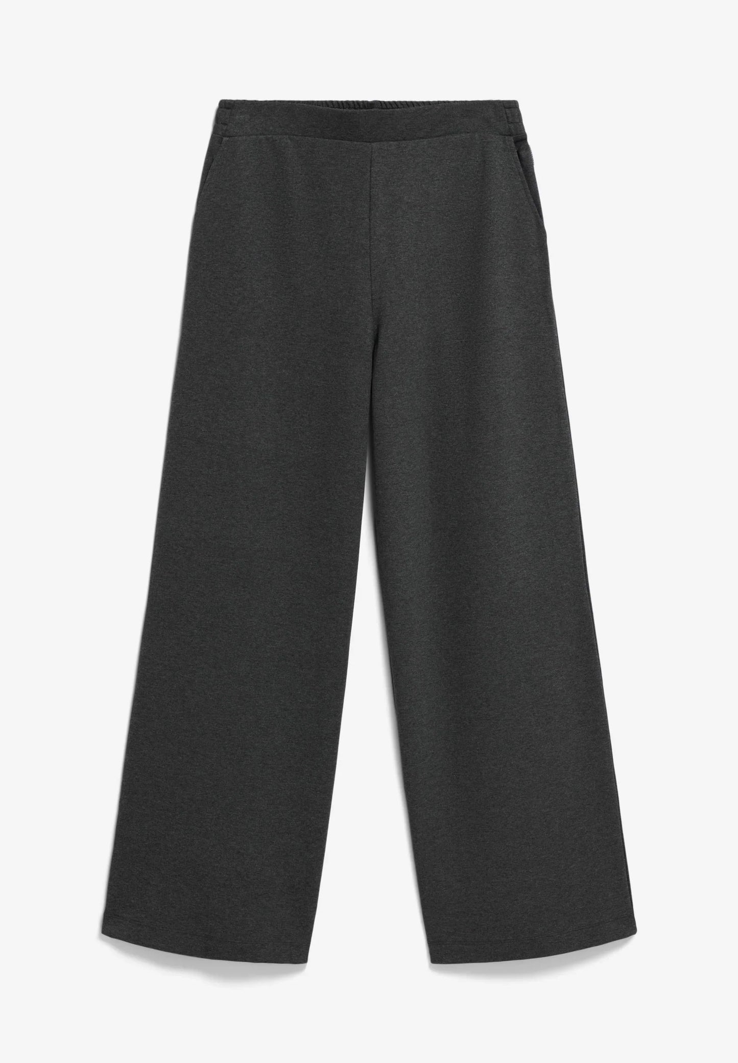 ARMEDANGELS Canada Wide-Leg Pant in Dark Gray with Comfortable Elastic Waistband in Kelowna