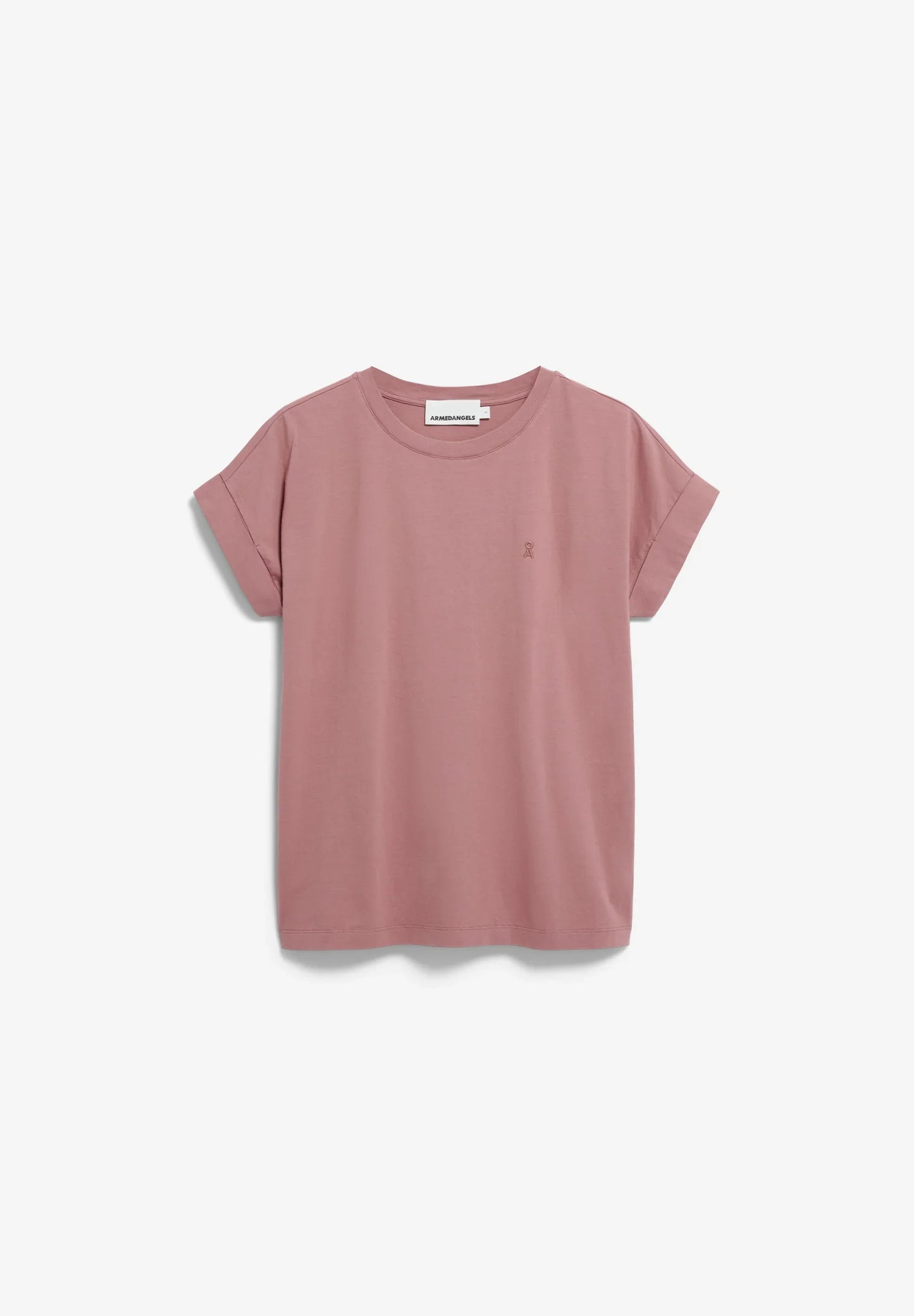 ARMEDANGELS Canada Soft Pink T-Shirt with Rolled Short Sleeves for Casual Comfort in Kelowna and Canada