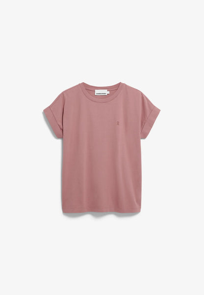 ARMEDANGELS Canada Soft Pink T-Shirt with Rolled Short Sleeves for Casual Comfort in Kelowna and Canada