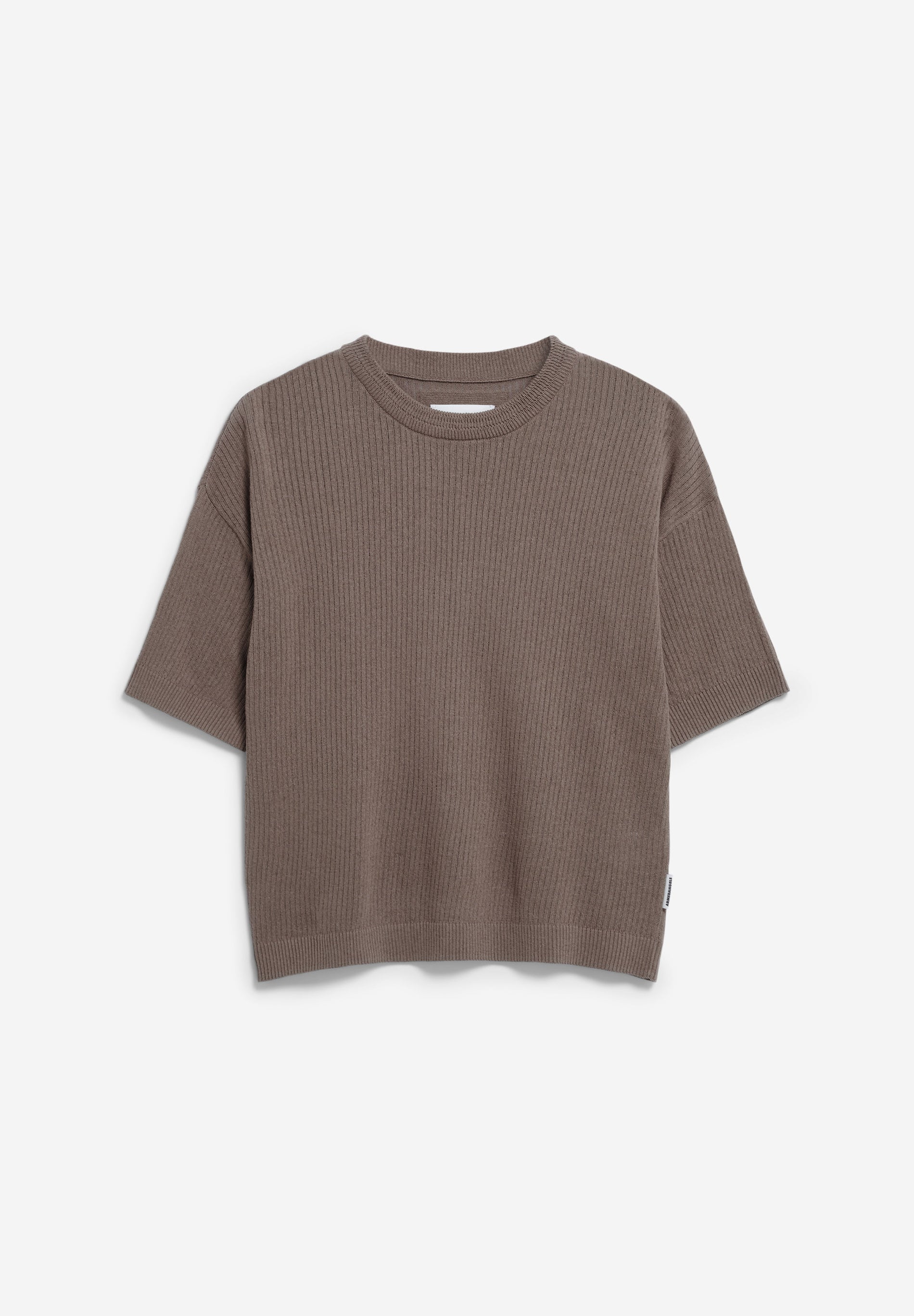 ARMEDANGELS Canada Brown Knit Top with Short Sleeves for Comfortable Everyday Wear in Kelowna and Canada