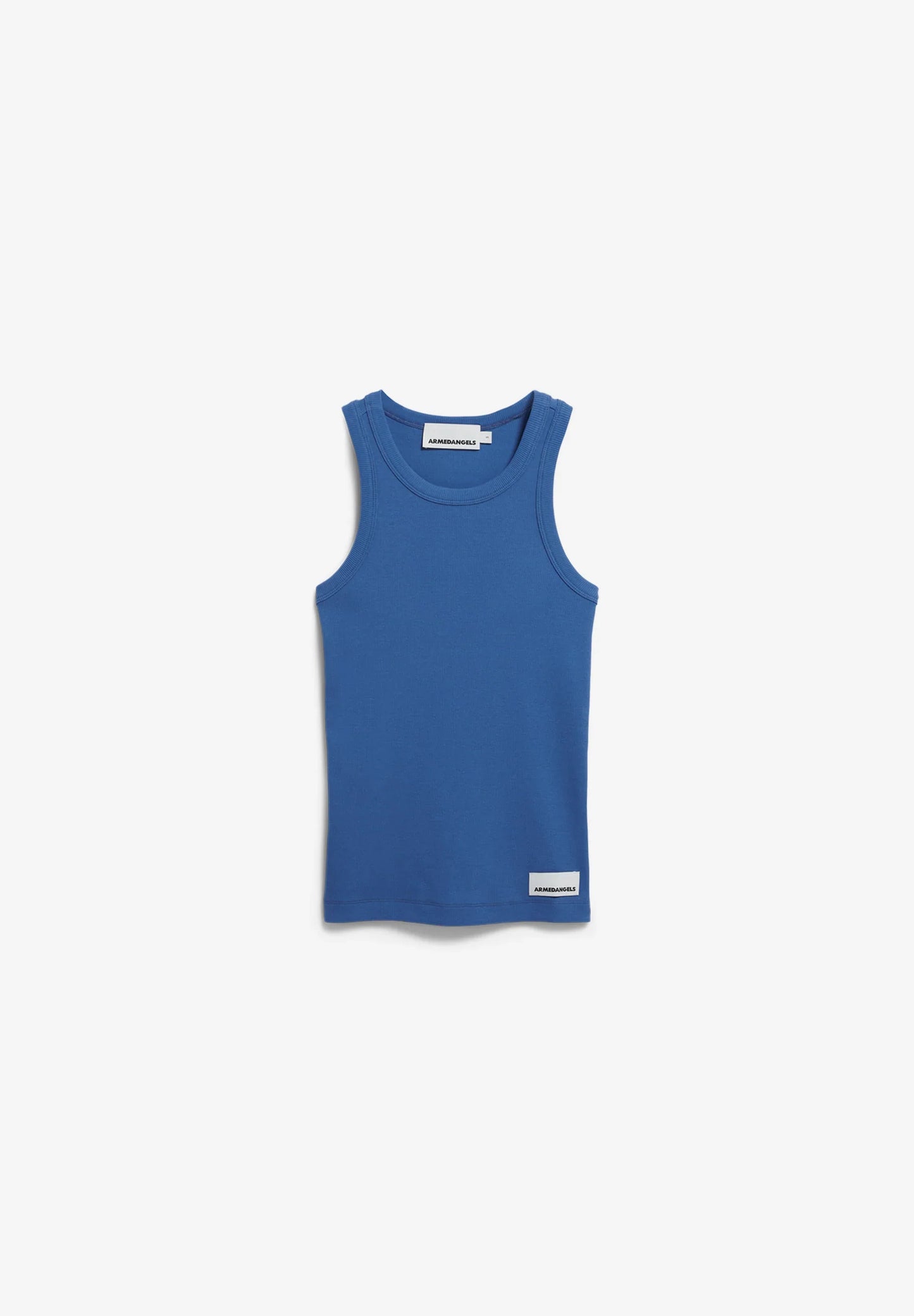 ARMEDANGELS Canada blue ribbed tank top for a comfortable and stylish look in Kelowna and Canada