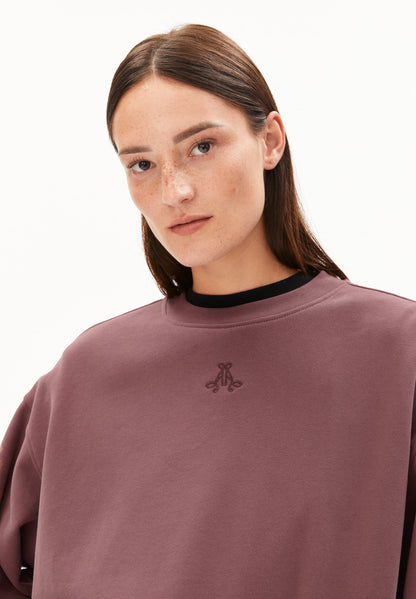 ARMEDANGELS Canada Women's sweatshirt in mauve with a subtle logo for casual comfort in Kelowna