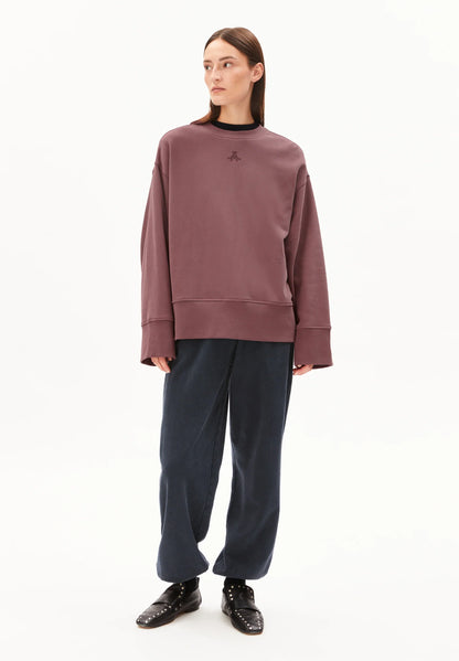 ARMEDANGELS Canada oversized sweatshirt in muted purple, perfect for comfortable and stylish everyday wear in Kelowna