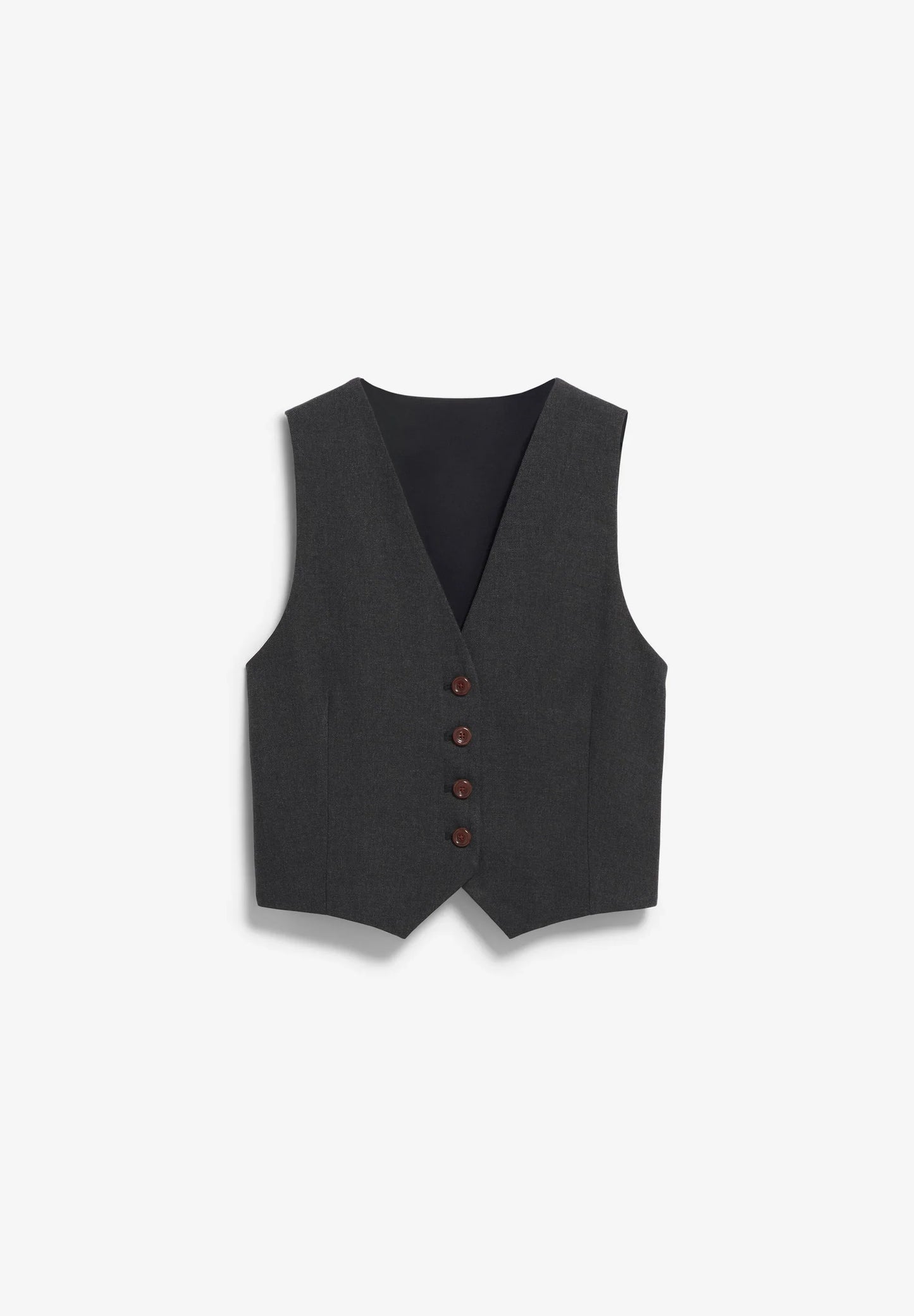 ARMEDANGELS Canada Gray Tailored Vest with Button Front Design for Smart Casual Wear in Kelowna