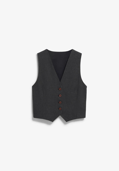ARMEDANGELS Canada Gray Tailored Vest with Button Front Design for Smart Casual Wear in Kelowna