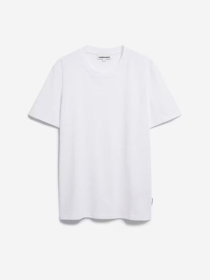 ARMEDANGELS Canada MAARKOS White T-shirt plain white t-shirt with short sleeves and crew neckline for casual wear in Kelowna