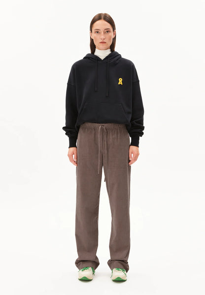 ARMEDANGELS Canada women's corduroy pants in walnut with a relaxed fit and drawstring waistband in Kelowna