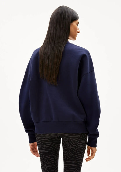 Iconic Å Alizaa Sweatshirt in Tinted Navy- ARMEDANGELS Canada