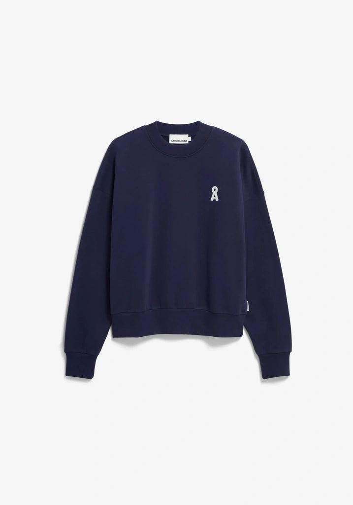 Iconic Å Alizaa Sweatshirt in Tinted Navy- ARMEDANGELS Canada