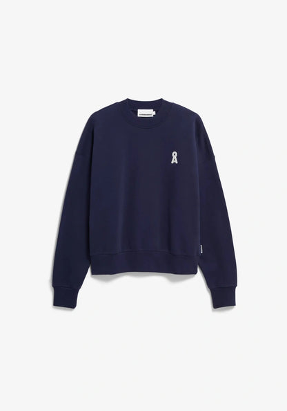 Iconic Å Alizaa Sweatshirt in Tinted Navy- ARMEDANGELS Canada