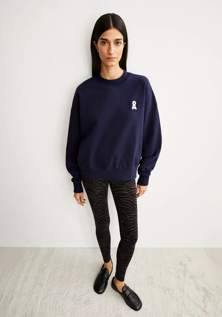 Iconic Å Alizaa Sweatshirt in Tinted Navy- ARMEDANGELS Canada