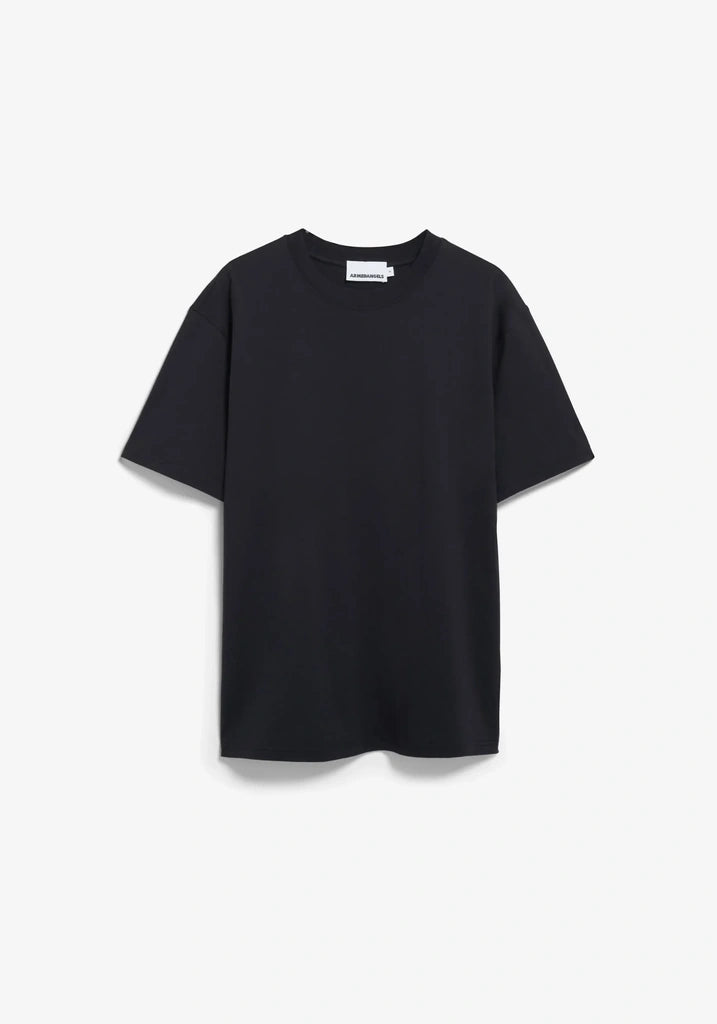 Black t-shirt on a white background