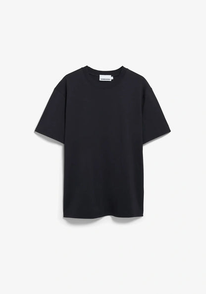 Black t-shirt on a white background