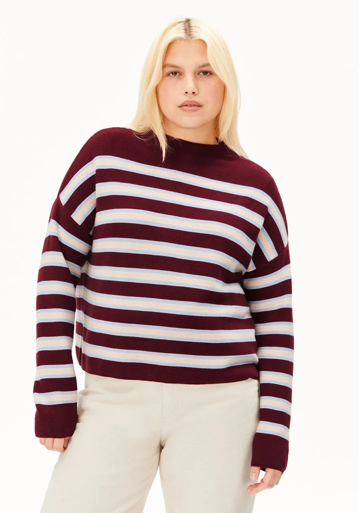 Merinaa Striped Knit Sweater- ARMEDANGELS Canada