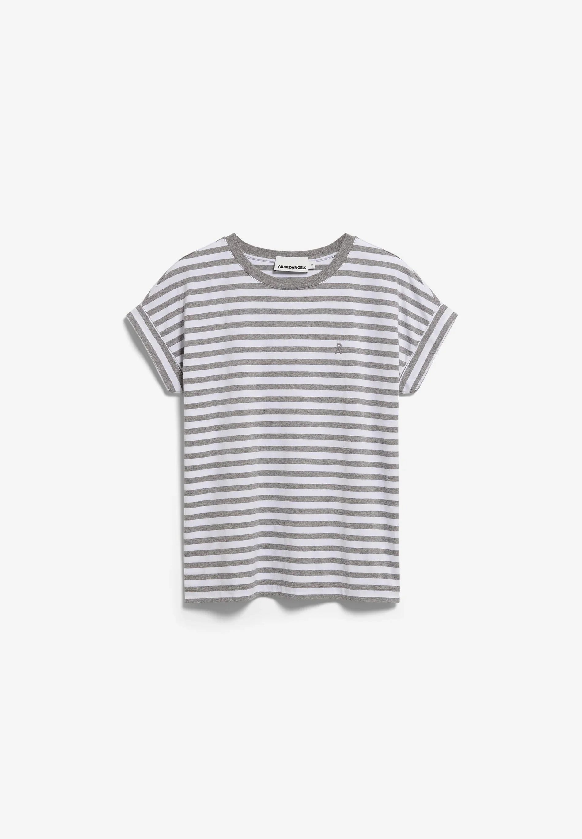 Striped t-shirt on a white background