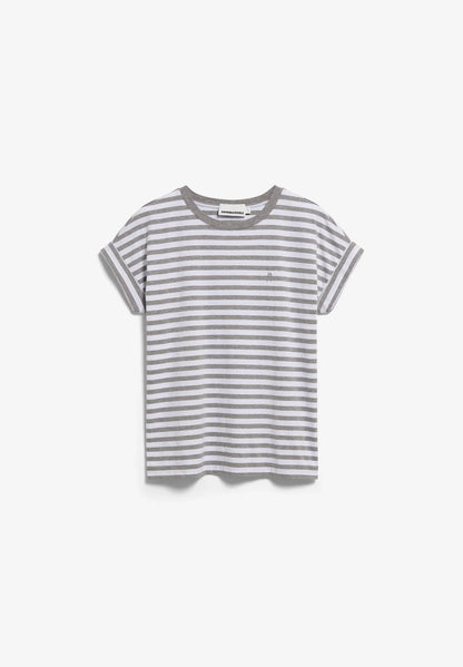 Striped t-shirt on a white background