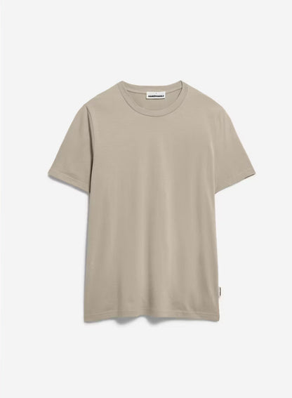 ARMEDANGELS Canada Men's Unisex Cotton T-Shirt in Beige with a Comfortable Fit