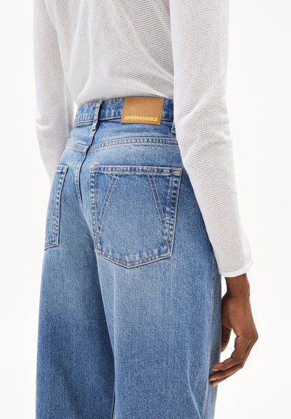 ARMEDANGELS Canada high-waisted blue jeans with a relaxed fit and back pocket detailing in Kelowna