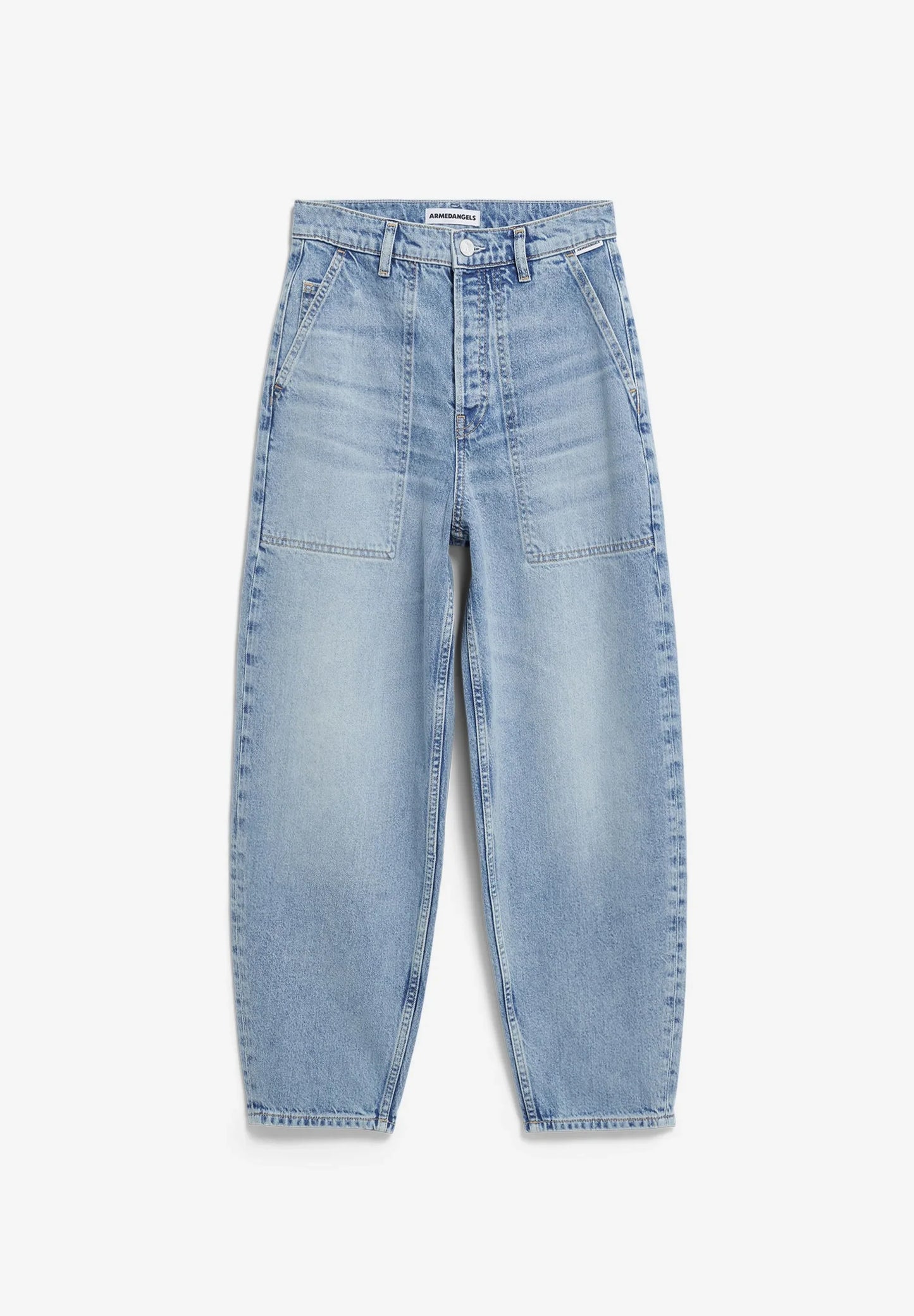 ARMEDANGELS Canada - BAARLY Carpenter Barrel Jeans in Andromedar flat lay front view