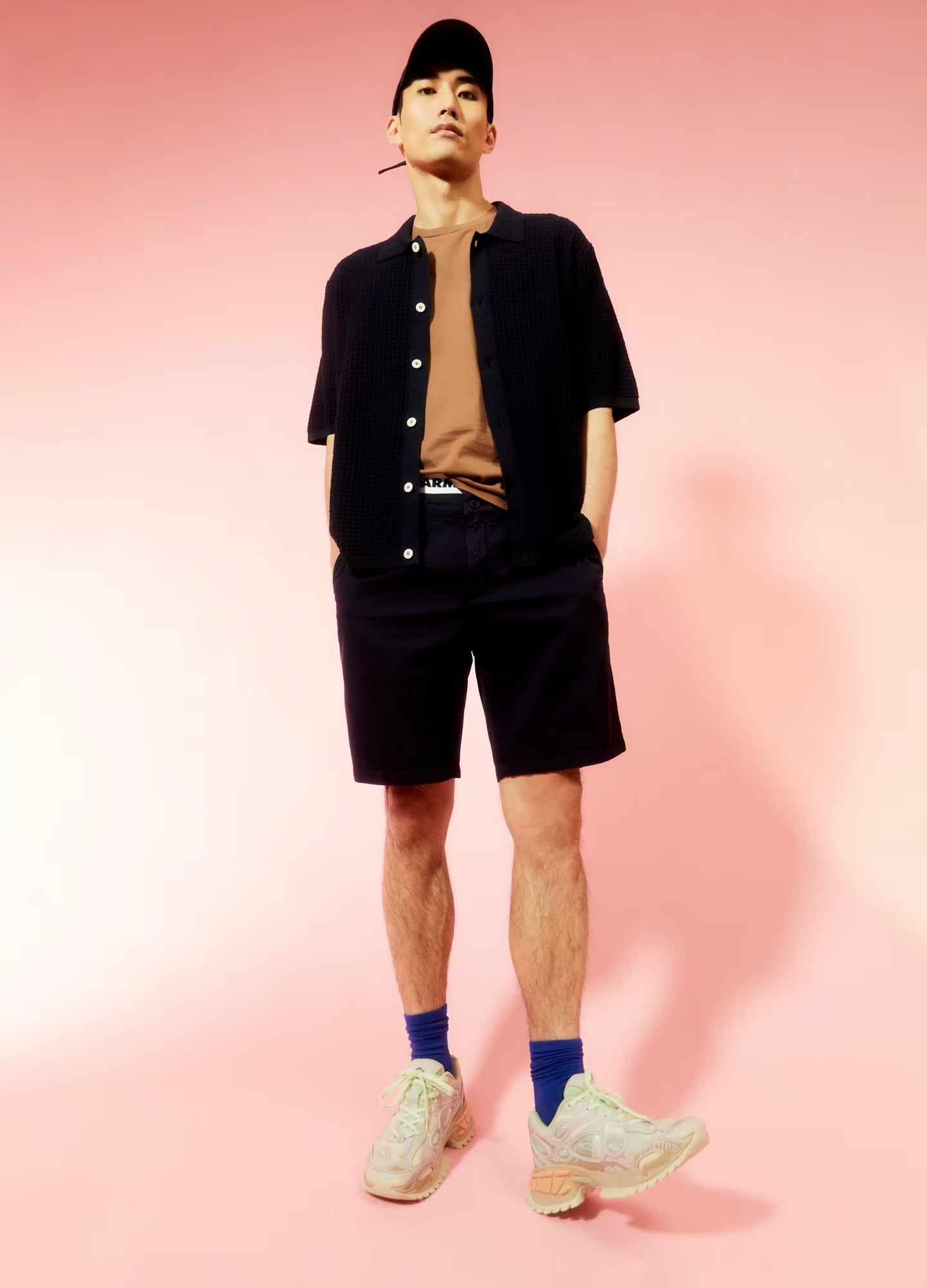 SS24 - ARMEDANGELS - Daalos Shorts in Night Sky - on model full length 4