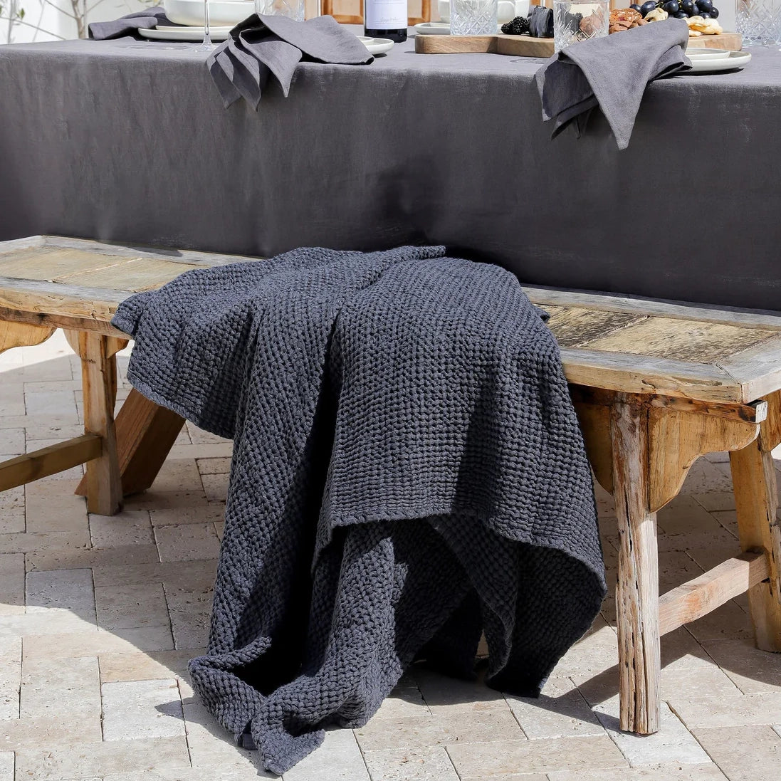 Linen | Waffle Throw