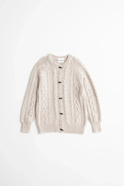 Merino Handknit Cable Cardigan - Dinadi