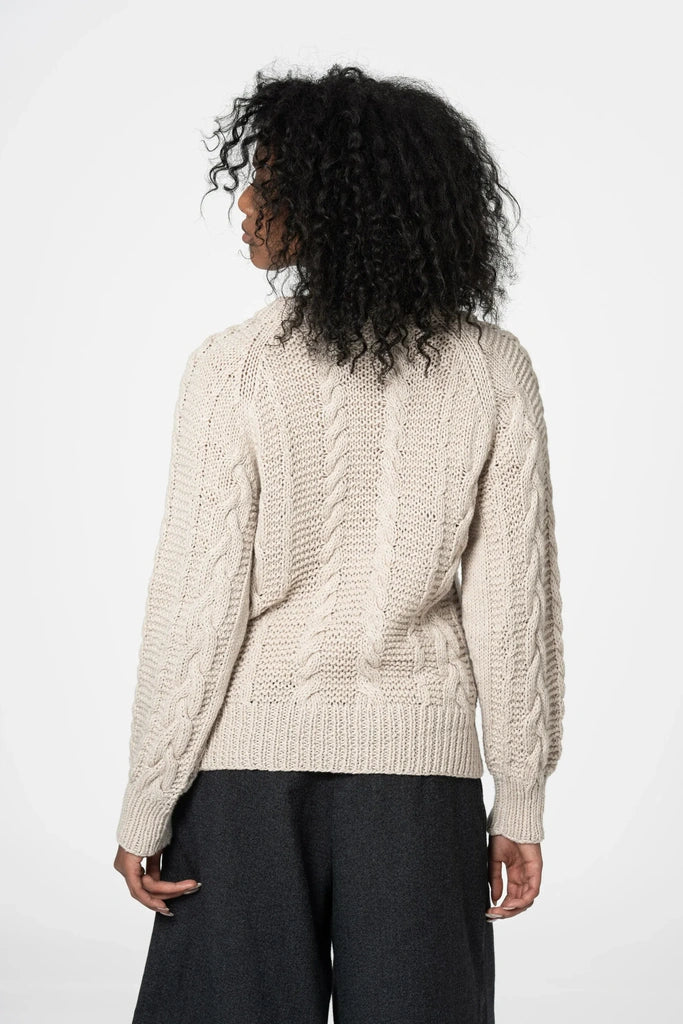 Merino Handknit Cable Cardigan - Dinadi
