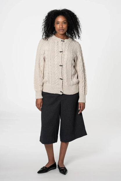 Merino Handknit Cable Cardigan - Dinadi