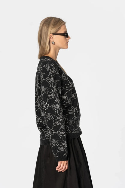 Merino Floral Sweater - Dinadi
