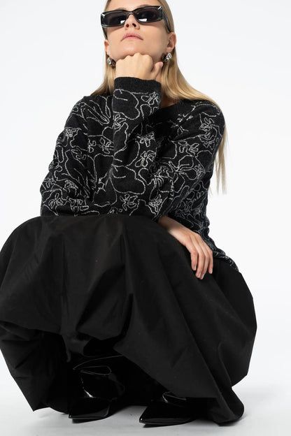 Merino Floral Sweater - Dinadi