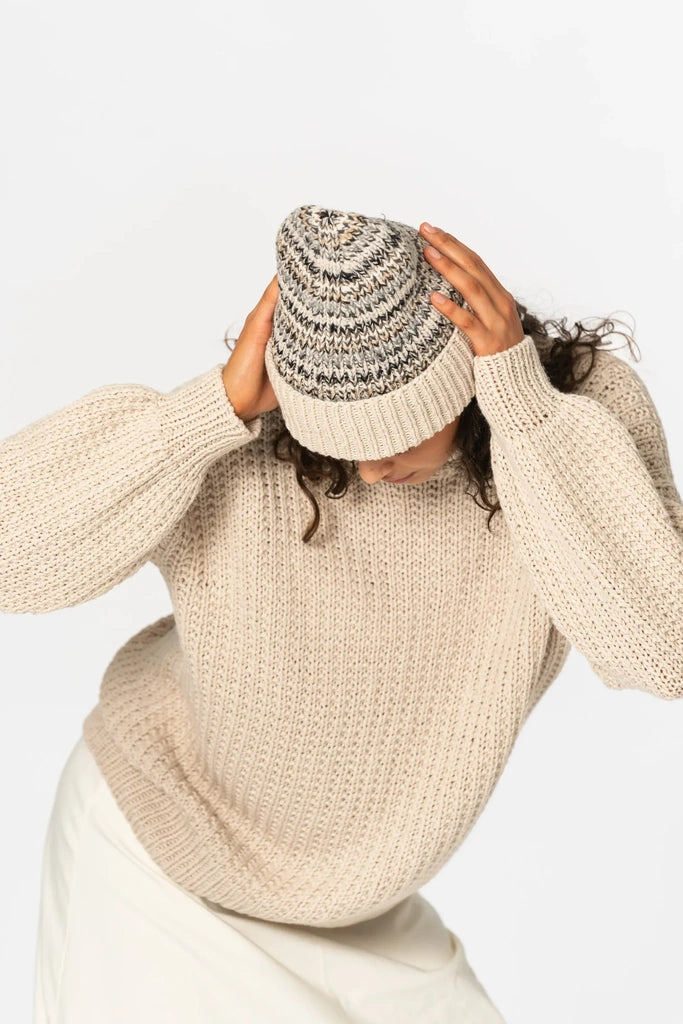 Merino Handknit Zero Waste Hat - Dinadi