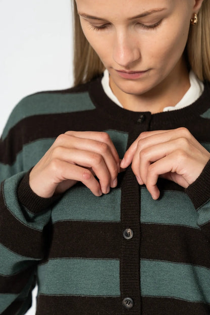 Merino Striped Cardigan - Dinadi