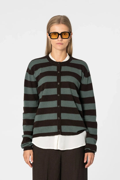Merino Striped Cardigan - Dinadi