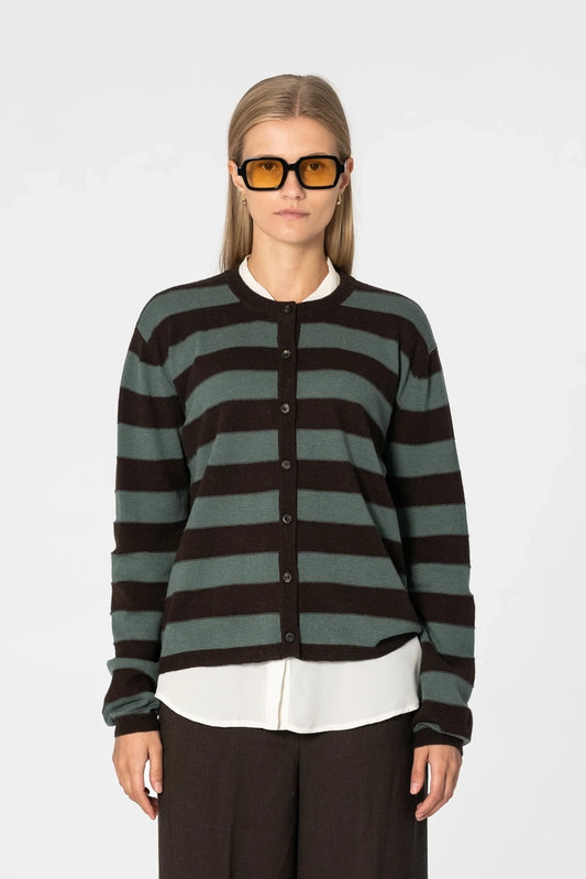 Merino Striped Cardigan - Dinadi