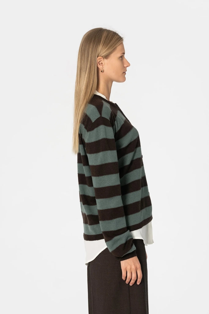 Merino Striped Cardigan - Dinadi