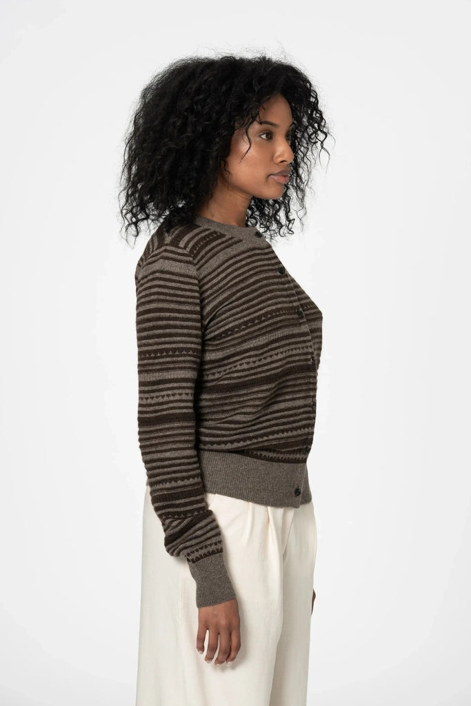 Yak Striped Cardigan - Dinadi