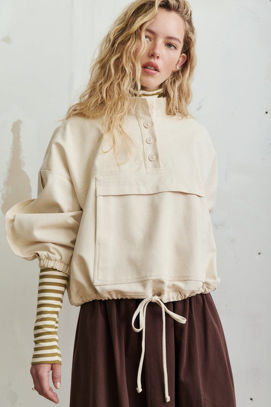 Smoke Jacket in Cream - Eve Gravel