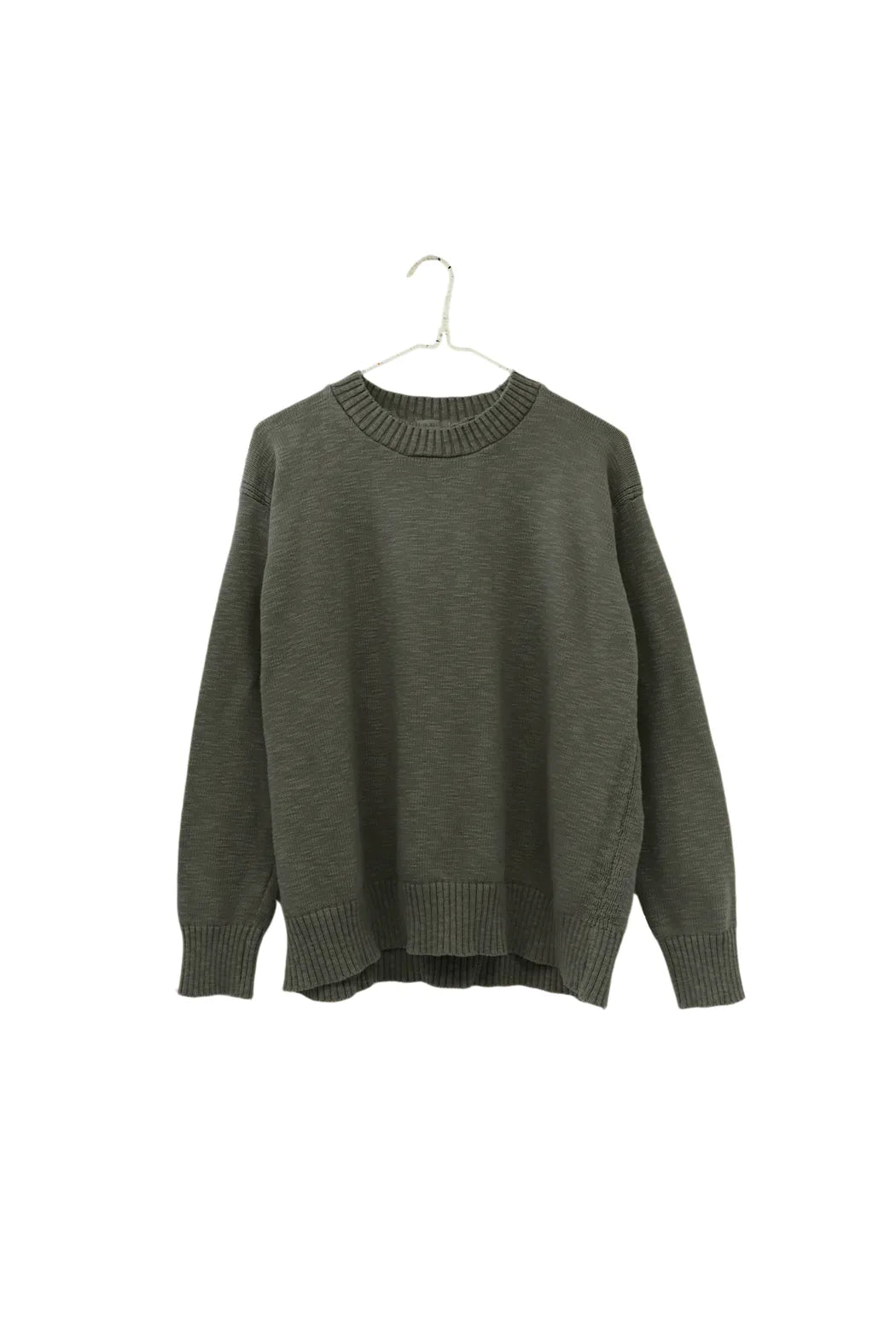Boyfriend Crewneck Sweater in Olive