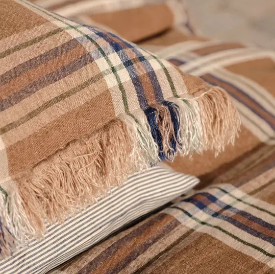 Batsi Check Pillow Cover | 25x25" | LIBECO