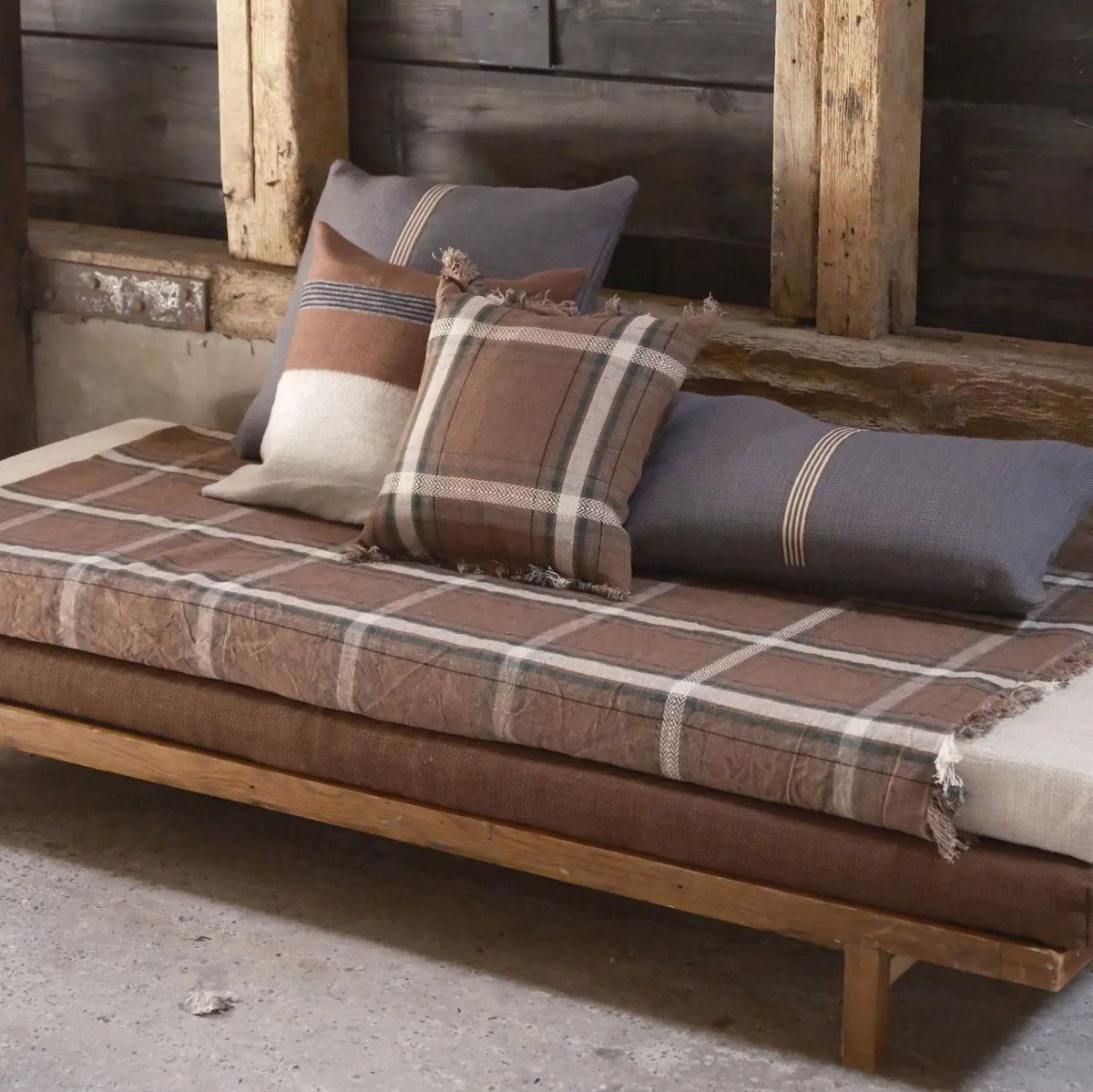 Rowan Check Pillow Cover | 25x25" | LIBECO