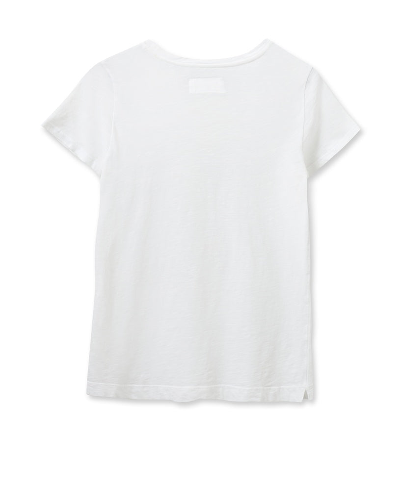 Flat lay of the MOS MOSH Canada Arden Organic Crewneck T-Shirt in black, front view, on a plain background