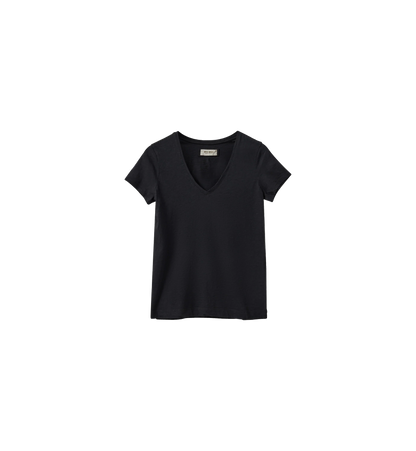 MOS MOSH Canada black v-neck short sleeve t-shirt in black in Kelowna