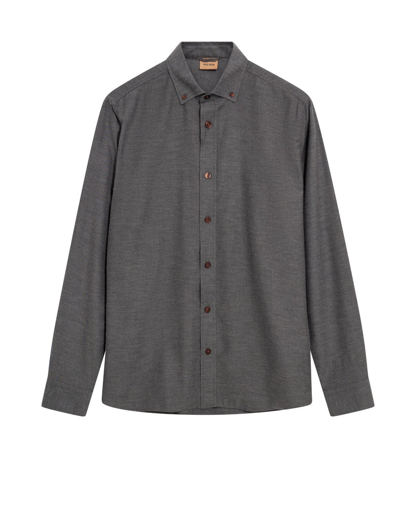 MOS MOSH Gallery Canada Marco Flannel Shirt Layed flat on a white background.