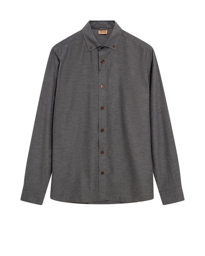 MOS MOSH Gallery Canada Marco Flannel Shirt Layed flat on a white background.