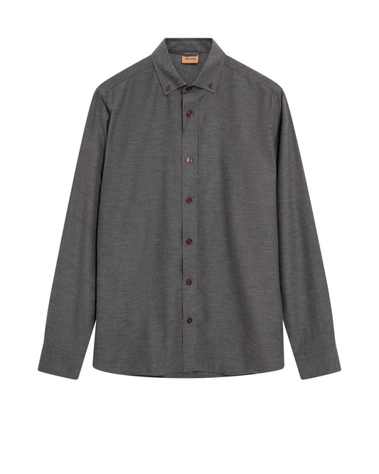 MOS MOSH Gallery Canada Marco Flannel Shirt Layed flat on a white background.