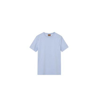 Mos Mosh Gallery mens organic light blue t-shirt short sleeve crew neck soft cotton casual fit in Kelowna