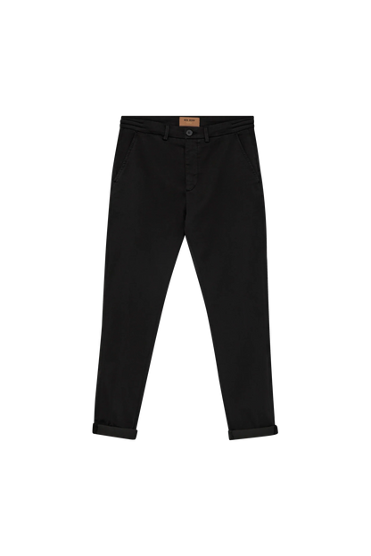 Mos Mosh Gallery Hunt Soft String Pant in Black – front styled view – shop in Kelowna at Textile Apparel