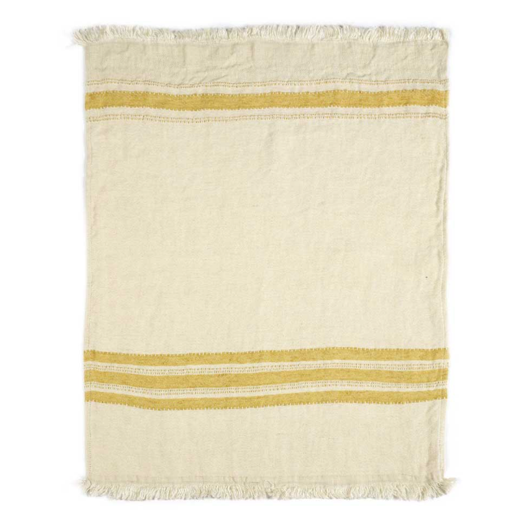 Libeco | Belgian Linen Fouta | Mustard Stripe