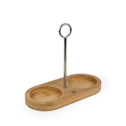 Peugeot Linea bamboo mills tray in natural with handle