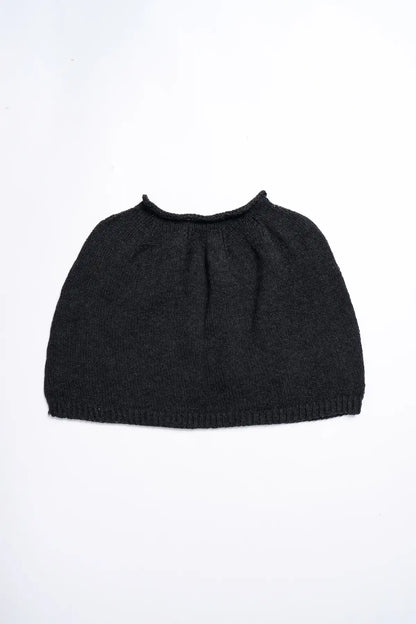 Dinadi Black Poncho in Soft Knit Fabric, Perfect for Layering in Cool Weather in Kelowna and Canada